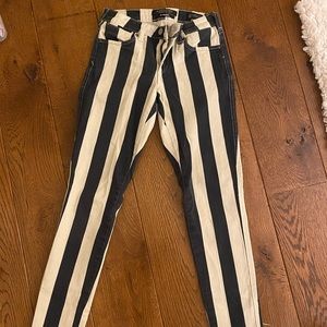 Scotch & Soda black and white striped pants